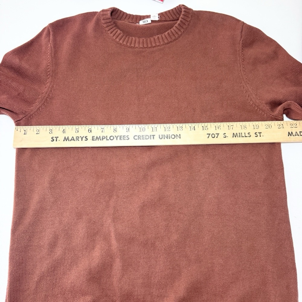 Tentree‎ Men's Crew Neck Sweater M Highline Organic Cotton Knit Jumper Brown - Picture 7 of 8